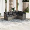 vidaXL Garden Sofa Set Grey PE Rattan Large Modular Garden Sofa Set