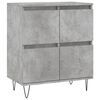 vidaXL Sideboard Set of 2 Concrete Gray Engineered Wood Large