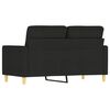 vidaXL 2-seater Sofa Black Fabric (100% polyester), metal, textilene