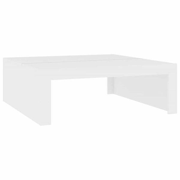 vidaXL Coffee Table White Engineered wood 39.4 x 39.4 in Modern