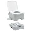 vidaXL Camping Toilet 2 pcs Grey and White High-density polyethylene