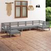 vidaXL Garden Lounge Set Grey Solid Pinewood 7 Piece Set Modular