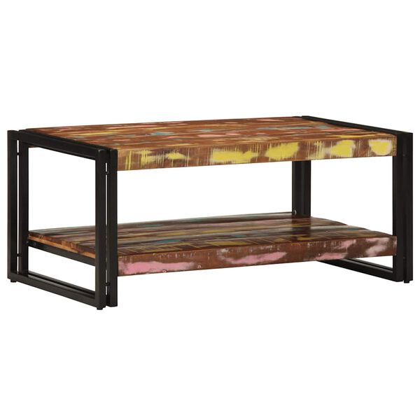 vidaXL Coffee Table Multicolor Reclaimed wood and iron