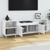 vidaXL TV Cabinet High gloss white Engineered wood Large TV Cabinet