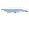 vidaXL Retractable Awning Blue and White