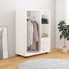 vidaXL Wardrobe High gloss white Engineered wood Medium Wardrobe