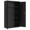 vidaXL File Cabinet Black Powder-coated Steel Large