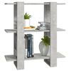 vidaXL Book Cabinet Concrete grey Engineered wood Medium Book Cabinet