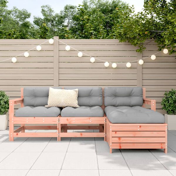 vidaXL Garden Sofa Set Reddish-Brown Solid Douglas Fir Wood Medium
