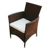 vidaXL Outdoor Furniture Set Brown Steel frame, PE rattan, Glass Large