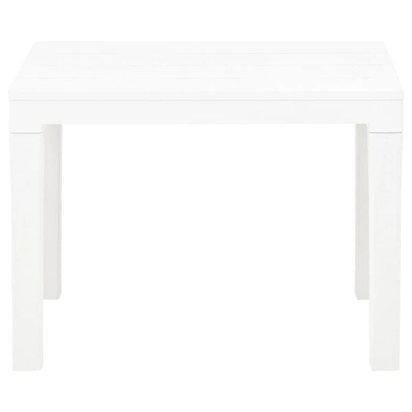 vidaXL Garden Bench Set of 2 White Plastic Medium Lightweight