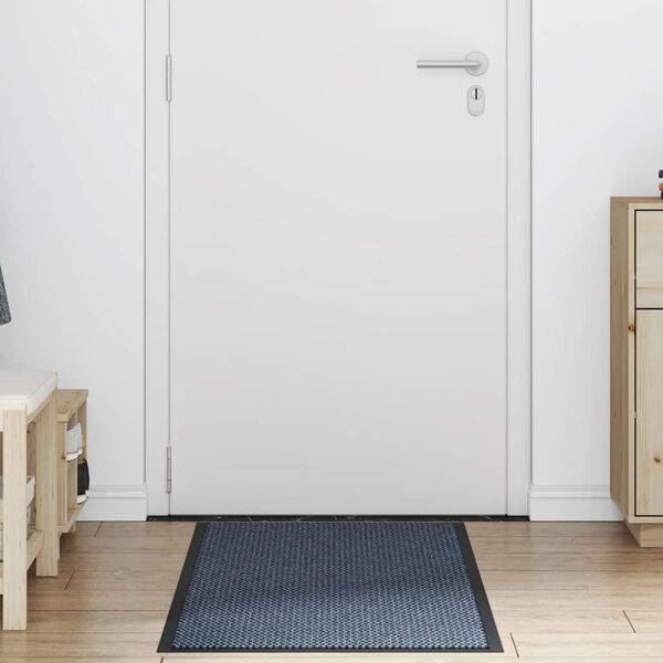 vidaXL Doormat Blue PP (Polypropylene) and PVC 23.6x59.1 in Non-slip