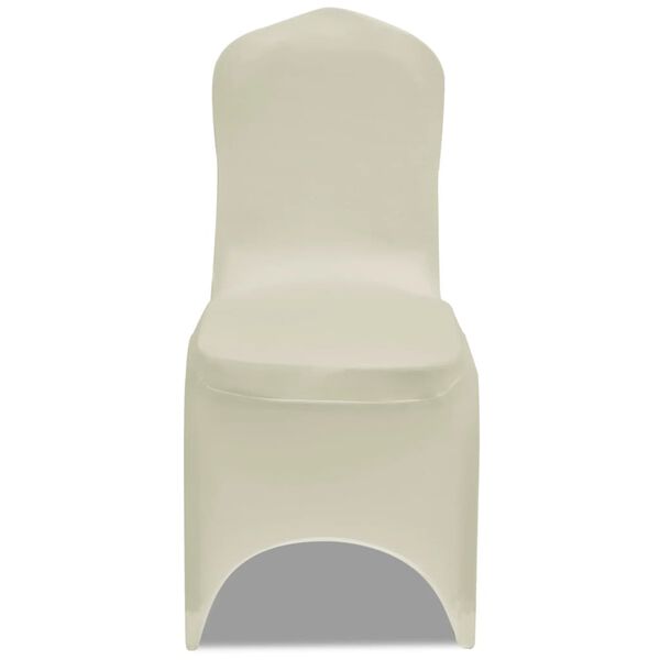 vidaXL Chair Cover Set of 4 Cream Polyester, Spandex Universal