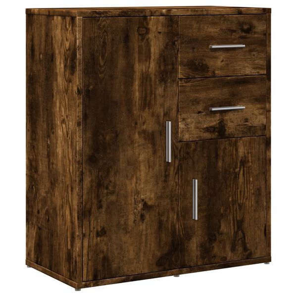 vidaXL Sideboard Smoked Oak Engineered Wood Medium Sideboard