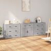 vidaXL Sideboards 3 pcs Concrete Gray Engineered Wood