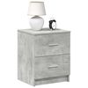 vidaXL Bedside Cabinet Set of 2 Concrete Grey Engineered Wood Medium