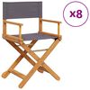 vidaXL Folding Garden Chair Set of 8 Dark grey