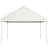 vidaXL Gazebo With Roof White Polyethylene, Galvanized Steel Large