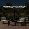 vidaXL Garden Parasol Sand white, dark grey