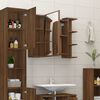 vidaXL Mirror Cabinet Brown oak Engineered wood, acrylic Medium