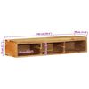 vidaXL Wall-mounted TV Cabinet Various shades of brown Solid acacia wood