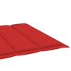 vidaXL Sun Lounger Natural bamboo, Red cushions