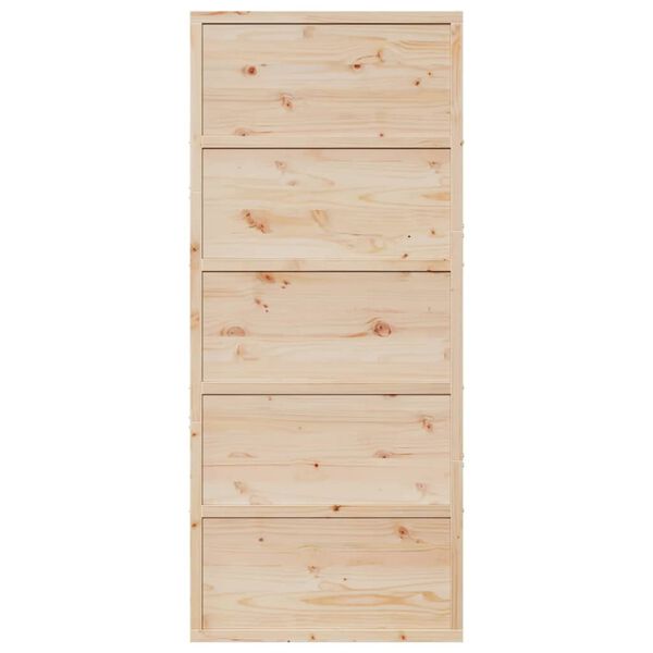 vidaXL Barn Door 35.4"x81.9" Solid Wood Pine