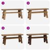 vidaXL Bench Multicolor Mixed Recycled Wood and Solid Teak
