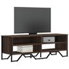 vidaXL TV Cabinet Brown Oak 48.0x13.4x16.1" Engineered Wood