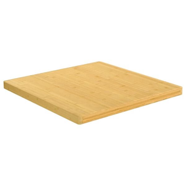 vidaXL Table Top Natural Bamboo Varnished Finish Rounded Corners Square
