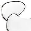 vidaXL Office Chair White and Chrome Faux Leather, Chromed Steel Standard