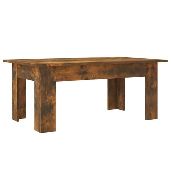 vidaXL Coffee Table Smoked Oak Engineered Wood 39.4 x 23.6 x 16.5 in