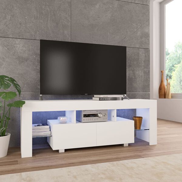 vidaXL TV Cabinet High gloss white E1 Engineered wood with melamine