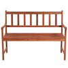 vidaXL Garden Bench Natural Wood Solid Acacia wood, Fabric (100% polyester)