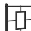 vidaXL Metal Bed Frame without Mattress with Headboard Black 39.4"x78.7"