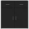 vidaXL Sideboard Black 31.1"x15"x31.5" Engineered Wood