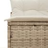 vidaXL Garden Sofa Beige PE rattan Medium Modular Garden Sofa Square
