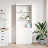 vidaXL Highboard White Engineered wood 27.6 in x 13.8 in x 70.9 in