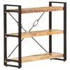 vidaXL Bookcase Natural wood and black