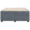vidaXL Bed Frame Dark Grey Velvet, Plywood, Engineered wood, Solid Pine Wood