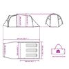 vidaXL Camping Tent Tunnel 3-Person Orange Waterproof