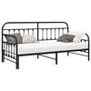 vidaXL Daybed Frame with Headboard Black 39.4" x 78.7" Steel