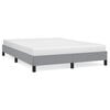 vidaXL Bed Frame Light gray Polyester Queen Bed Frame Rectangular