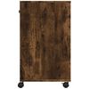 vidaXL Printer Stand with Wheels Smoked Oak 23.6"x15.7"x27"