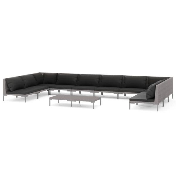 vidaXL Garden Lounge Set Dark Grey