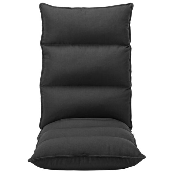 vidaXL Floor Chair Black Fabric Foldable Floor Chair Rectangular