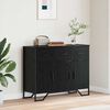 vidaXL Sideboard with Drawer Black Oak 38.19 x 12.80 x 29.33 in