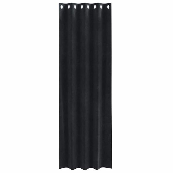 vidaXL Blackout Curtains 2 pcs Black 55.12 x 88.58 in Velvet