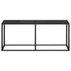 vidaXL Console Table Black Tempered glass, powder-coated steel Large