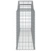 vidaXL Gabion Basket Set of 10 Silver Galvanized iron